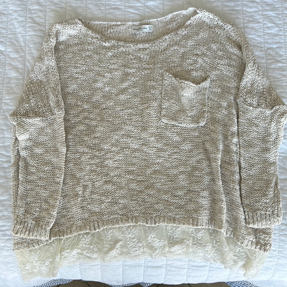 Abercrombie and Fitch off white sweater